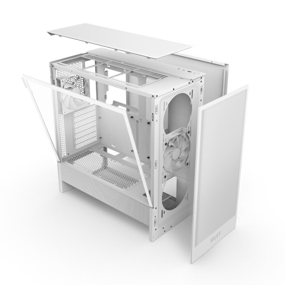 NZXT H5 Flow ATX Mid Tower TG White