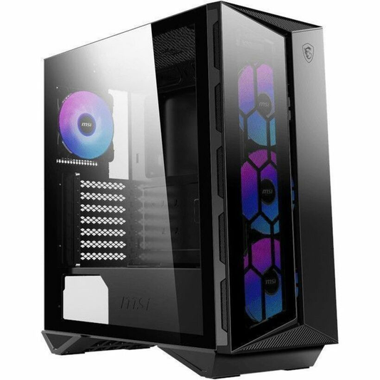 MSI GUNR110R Mid Tower TG 7Slots USB ATX mATX Mini-ITX Black