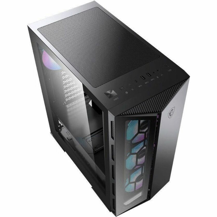 MSI GUNR110R Mid Tower TG 7Slots USB ATX mATX Mini-ITX Black