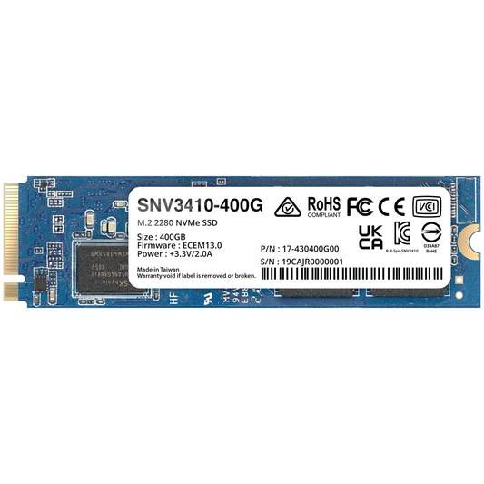 Synology SNV3410-400G 400GB M.2 2280 NVMe SSD SNV3410