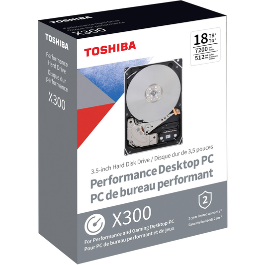 Toshiba HDWR51JXZSTA 18TB 7200 RPM SATA 6Gbps 3.5 X300 PERFORMANCE