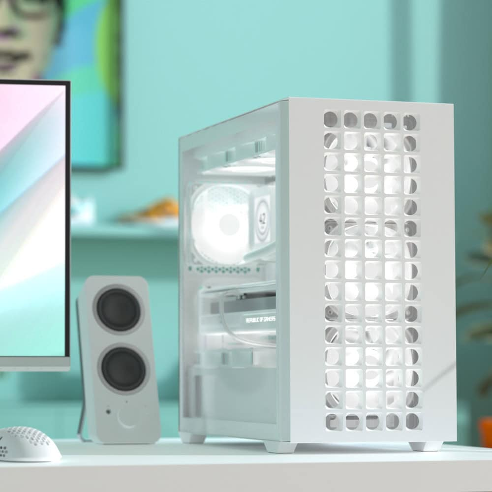 AeroCool Case D302A Mini Tower ABS SPCC White