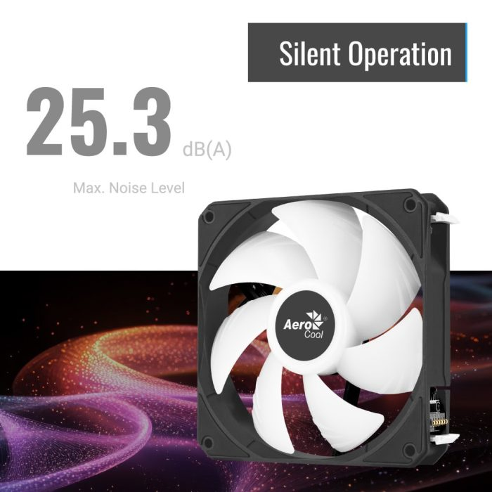 AeroCool Link 3-Pack PWM 4pin+ARGB 5V 3pin Black