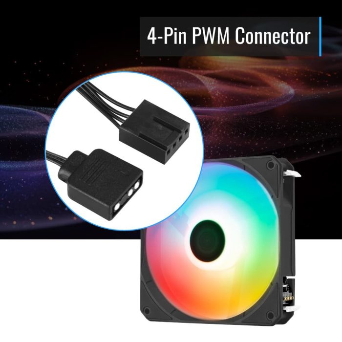 AeroCool Link 3-Pack PWM 4pin+ARGB 5V 3pin Black