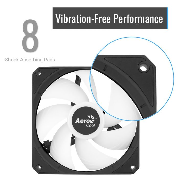 AeroCool Link 3-Pack PWM 4pin+ARGB 5V 3pin Black