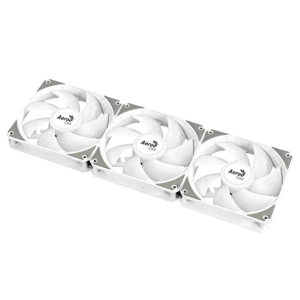 AeroCool Link 3-Pack PWM 4pin+ARGB 5V 3pin White