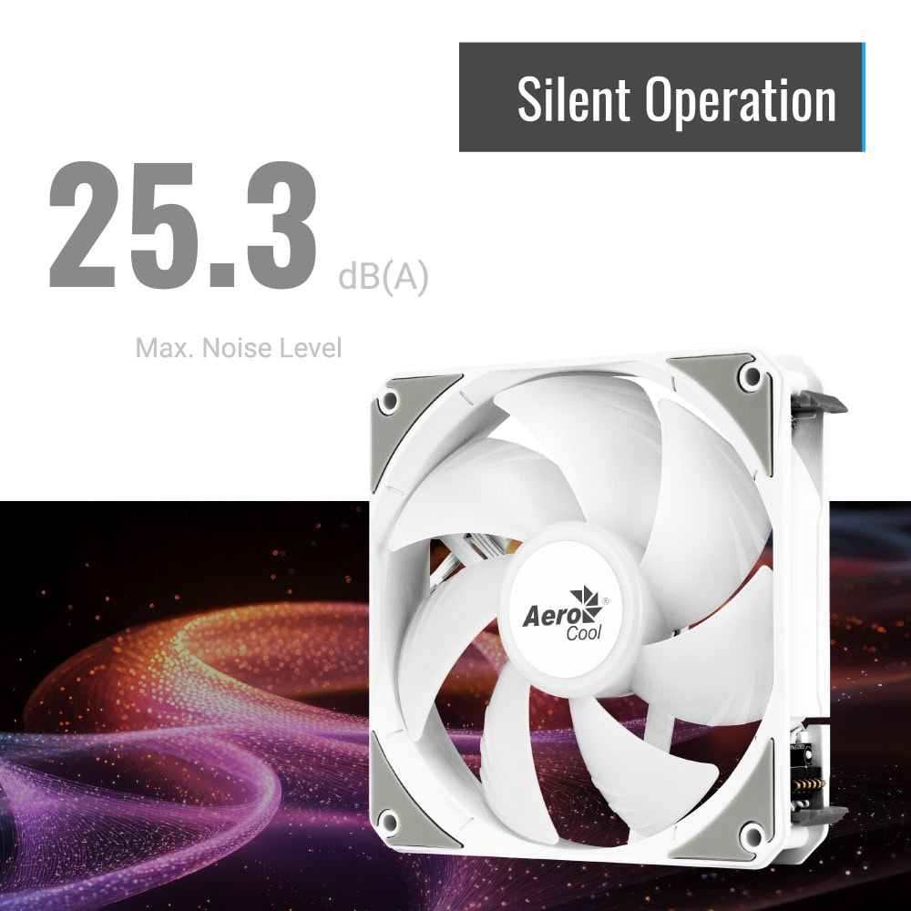 AeroCool Link 3-Pack PWM 4pin+ARGB 5V 3pin White