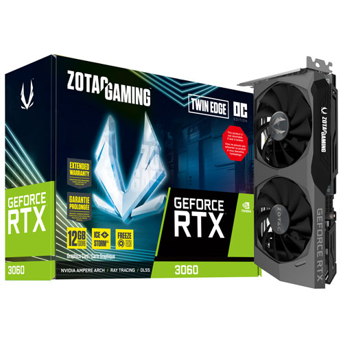 Zotac VCX ZT-A30600K-10H GeForce RTX 3060 Twin Edge OC 12G GDDR6 192bit