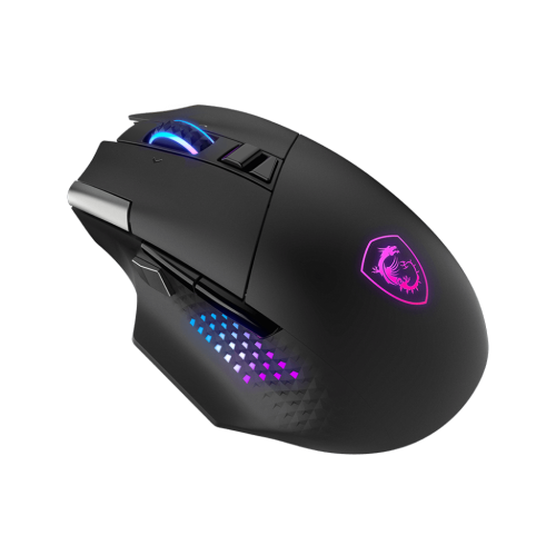 MSI Versa Pro Wireless Mouse, Black w/ 26,000 dpi Sensor, OMRON Main Switches, USB, Bluetooth v5.3, SWIFTSPEED 2.4GHz