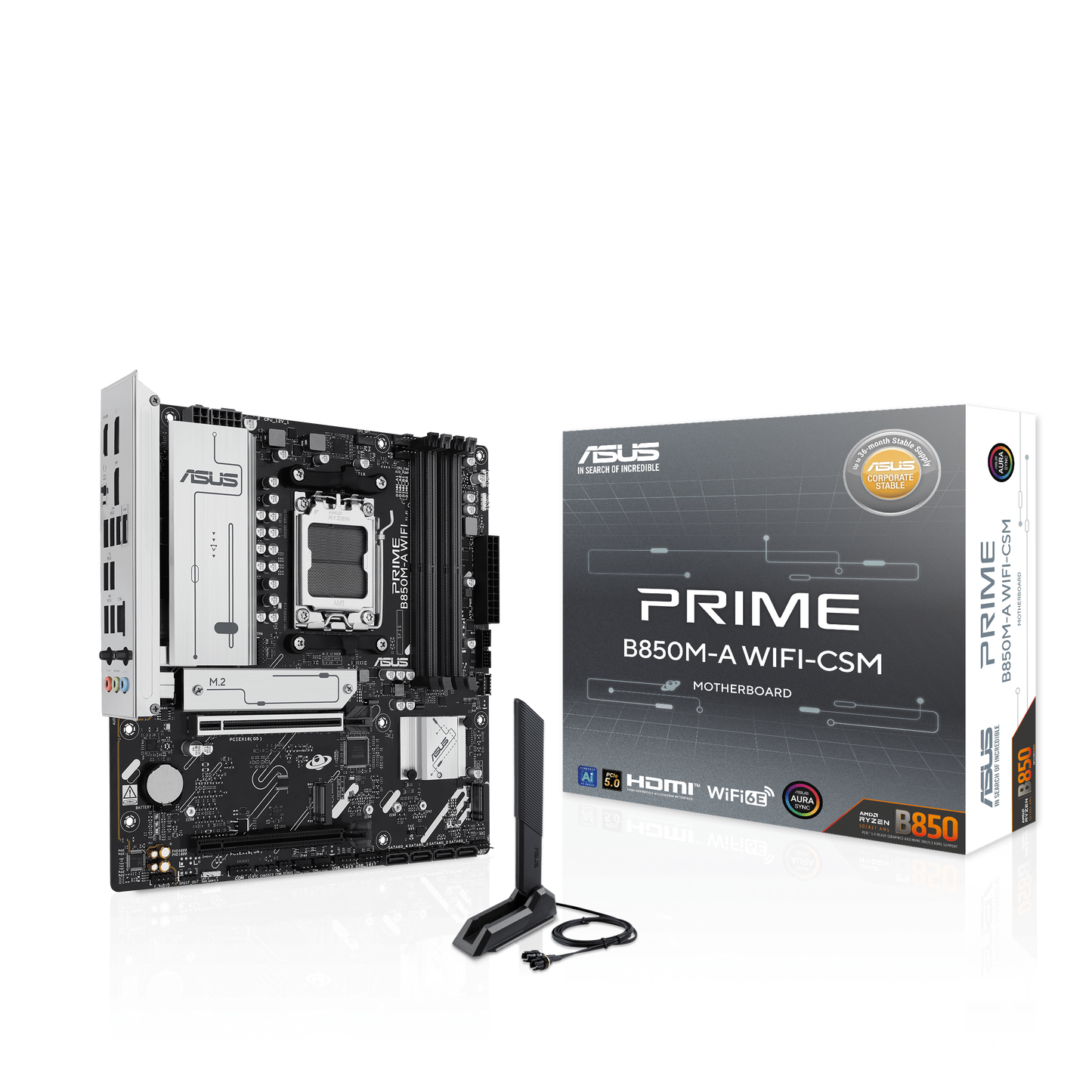 ASUS PRIME B850M-A WIFI-CSM AMD B850 AM5 max.256GB DDR5 mATX