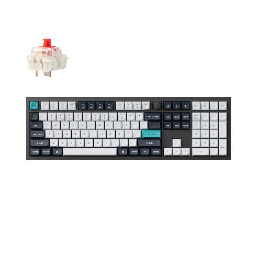 Keychron KB Q6M-M1 Q6 Max QMK VIA Wireless Gateron Jupiter Red Carbon Black