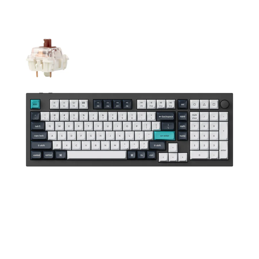 Keychron KB Q5M-M3 Q5 Max QMK VIA Wireless Gateron Jupiter Brown Carbon Black