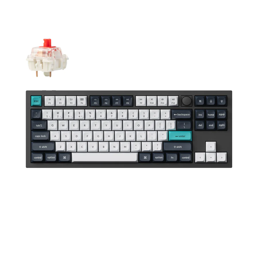Keychron KB Q3M-M1 Q3 Max QMK VIA Wireless Gateron Jupiter Red Carbon Black