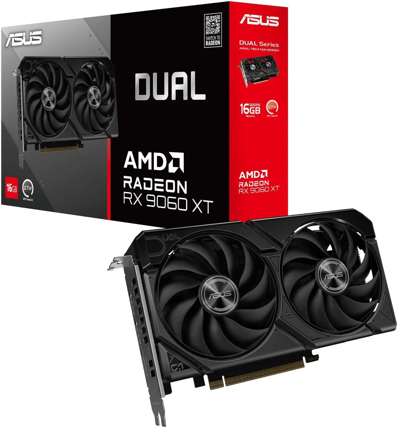 ASUS VCX DUAL-RX9060XT-16G Radeon RX 9060 XT 16GB GDDR6 16GB GDDR6 128bit