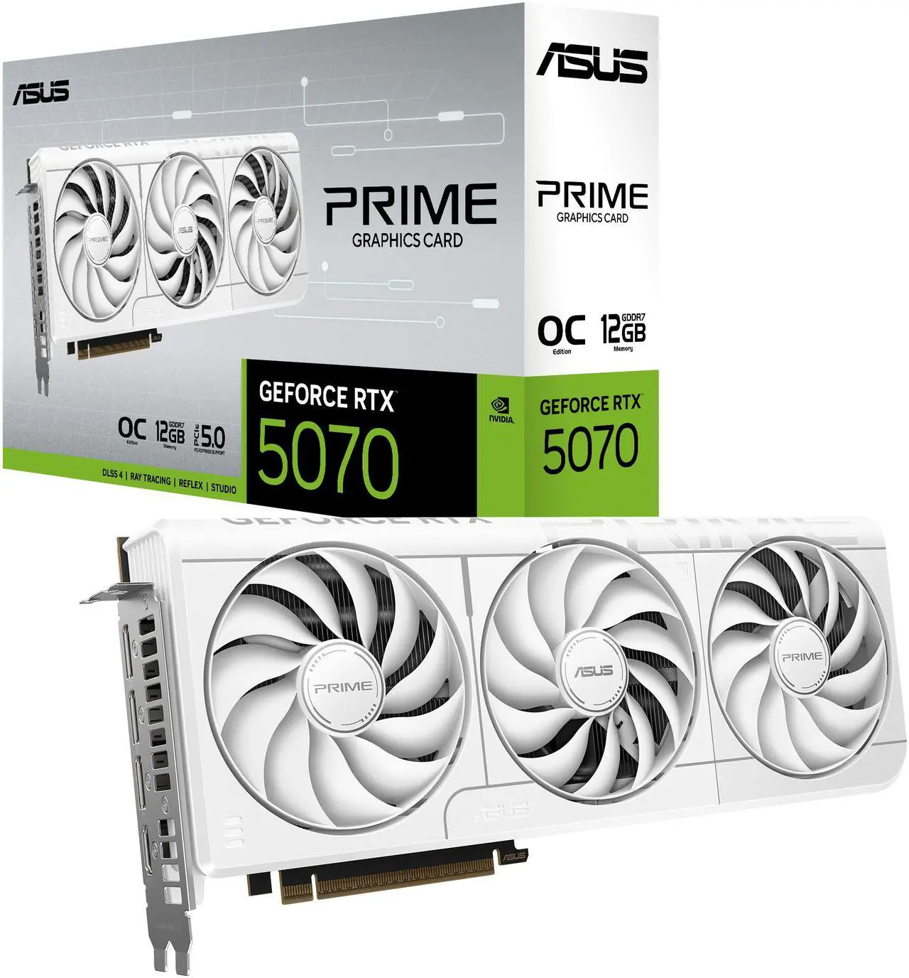 ASUS VCX PRIME-RTX5070-O12G-WHITE GeForce RTX 5070 White OC 12GB GDDR7 192Bit