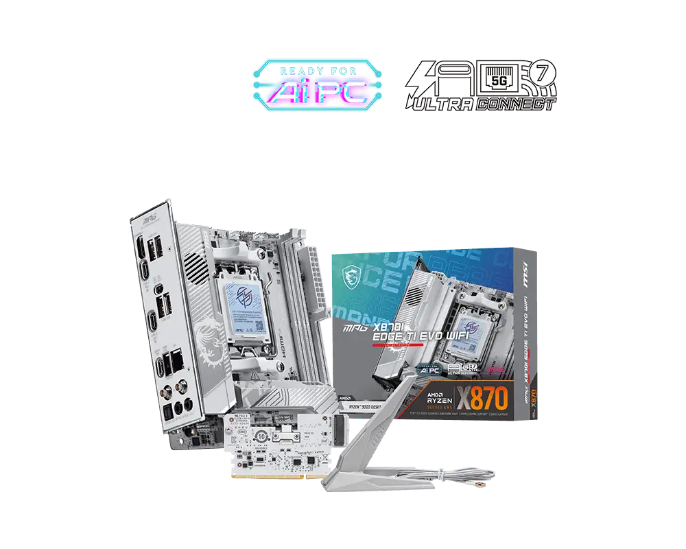 MSI MB MPG X870I EDGE TI EVO WIFI X870 AM5 Max128GB DDR5 Mini-ITX
