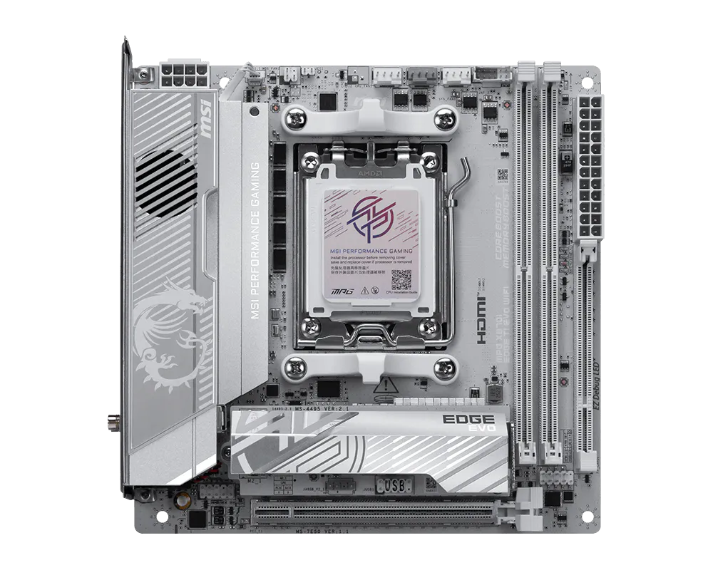 MSI MB MPG X870I EDGE TI EVO WIFI X870 AM5 Max128GB DDR5 Mini-ITX