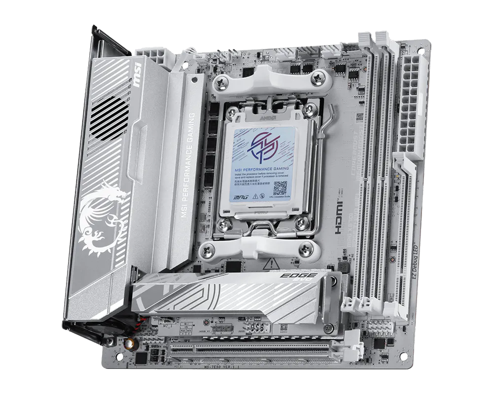 MSI MB MPG X870I EDGE TI EVO WIFI X870 AM5 Max128GB DDR5 Mini-ITX