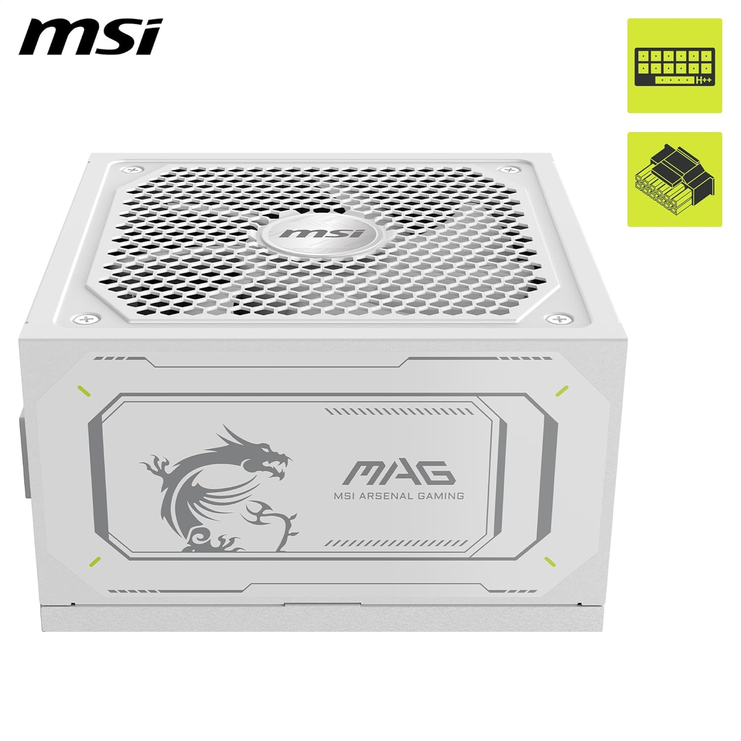 MSI PS MAG A1000GL PCIE5 WHITE 1000W 80+ Gold fully modular APFC Intel ATX 12V