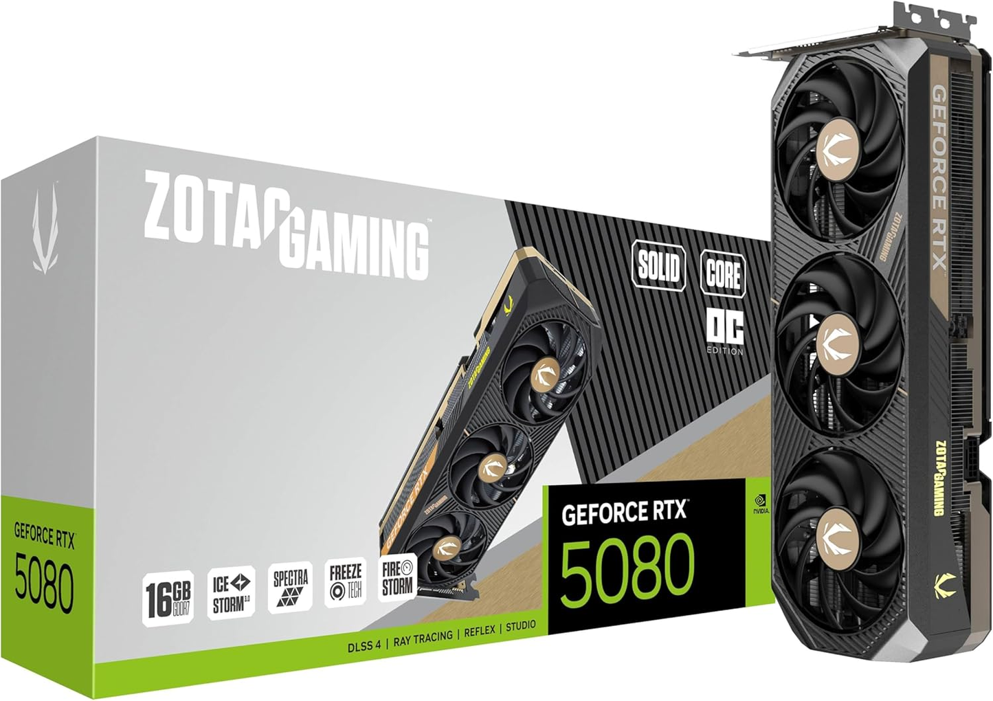 ZOTAC ZT-B50800J2-10A GeForce RTX 5080 SOLID CORE OC 16GB GDDR7 256bit