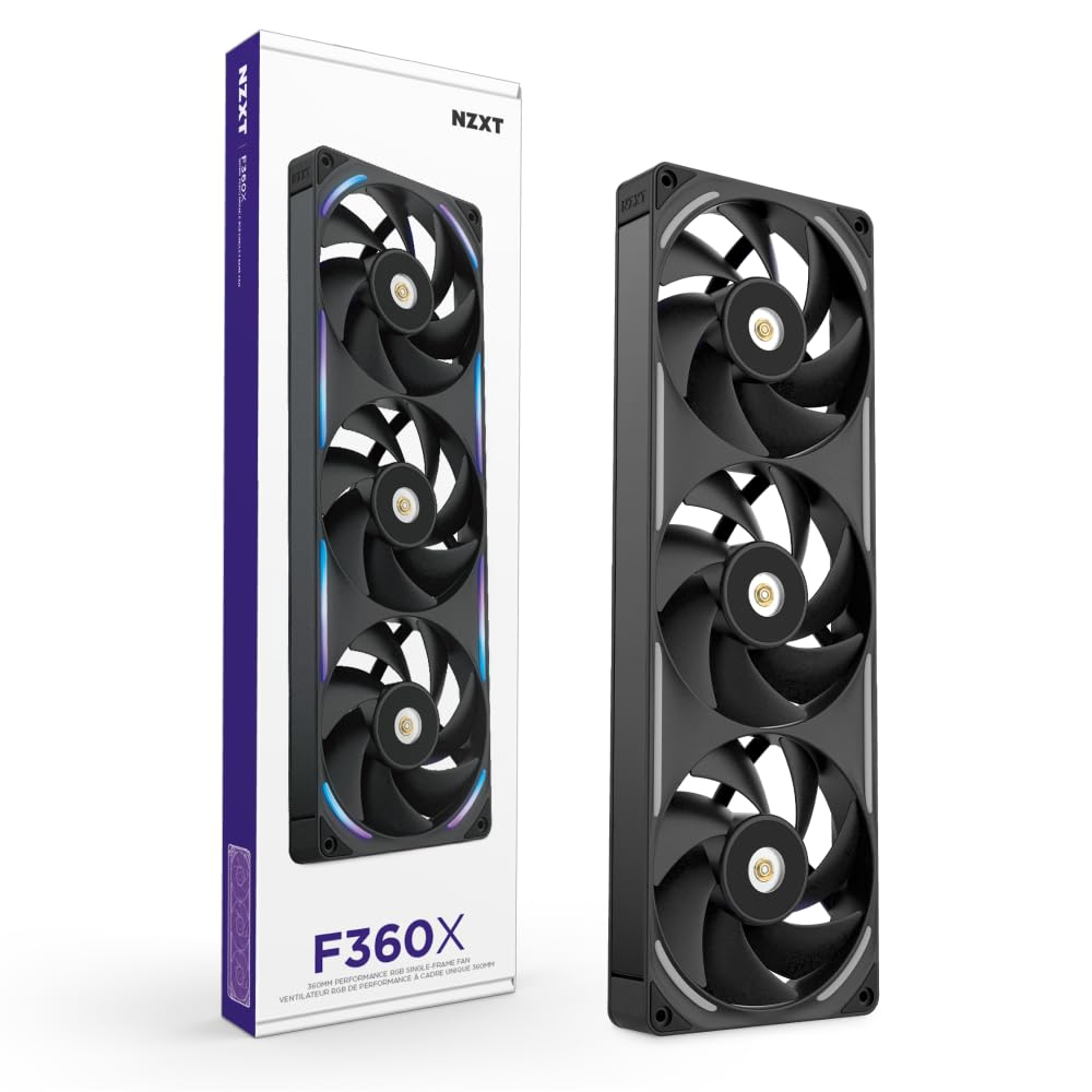 NZXT RF-U36PN-B1 F360X 360mm Performance RGB Fan (Single-Frame) Black