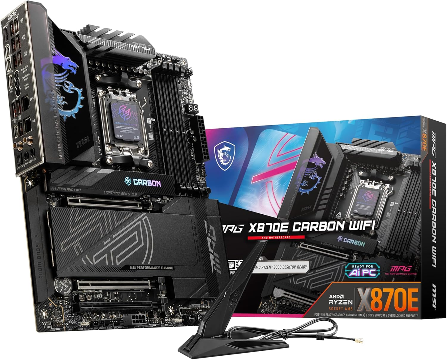 MSI MPG X870E CARBON MAX WIFI X870E AM5 Max256GB DDR5 ATX