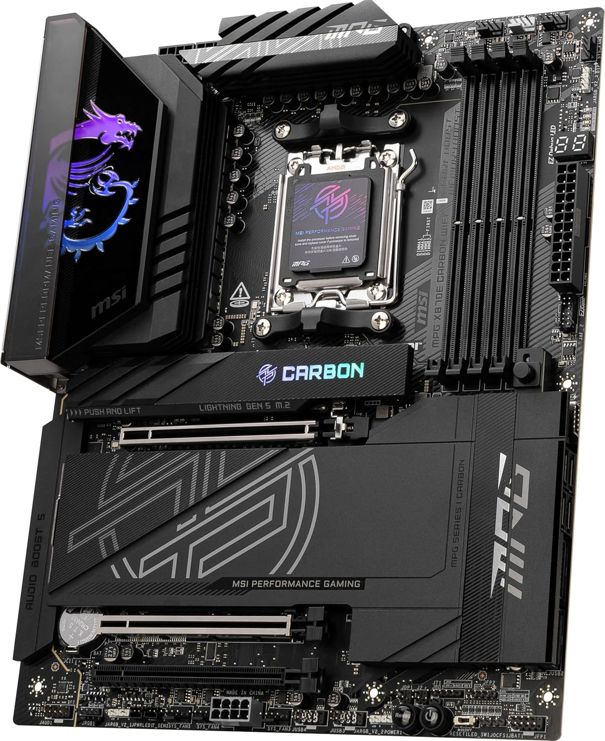 MSI MPG X870E CARBON MAX WIFI X870E AM5 Max256GB DDR5 ATX