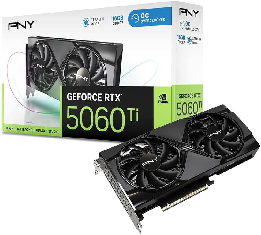 PNY VCG5060T16DFXPB1-O GeForce RTX 5060 Ti 16GB 16GB GDDR7 128bit