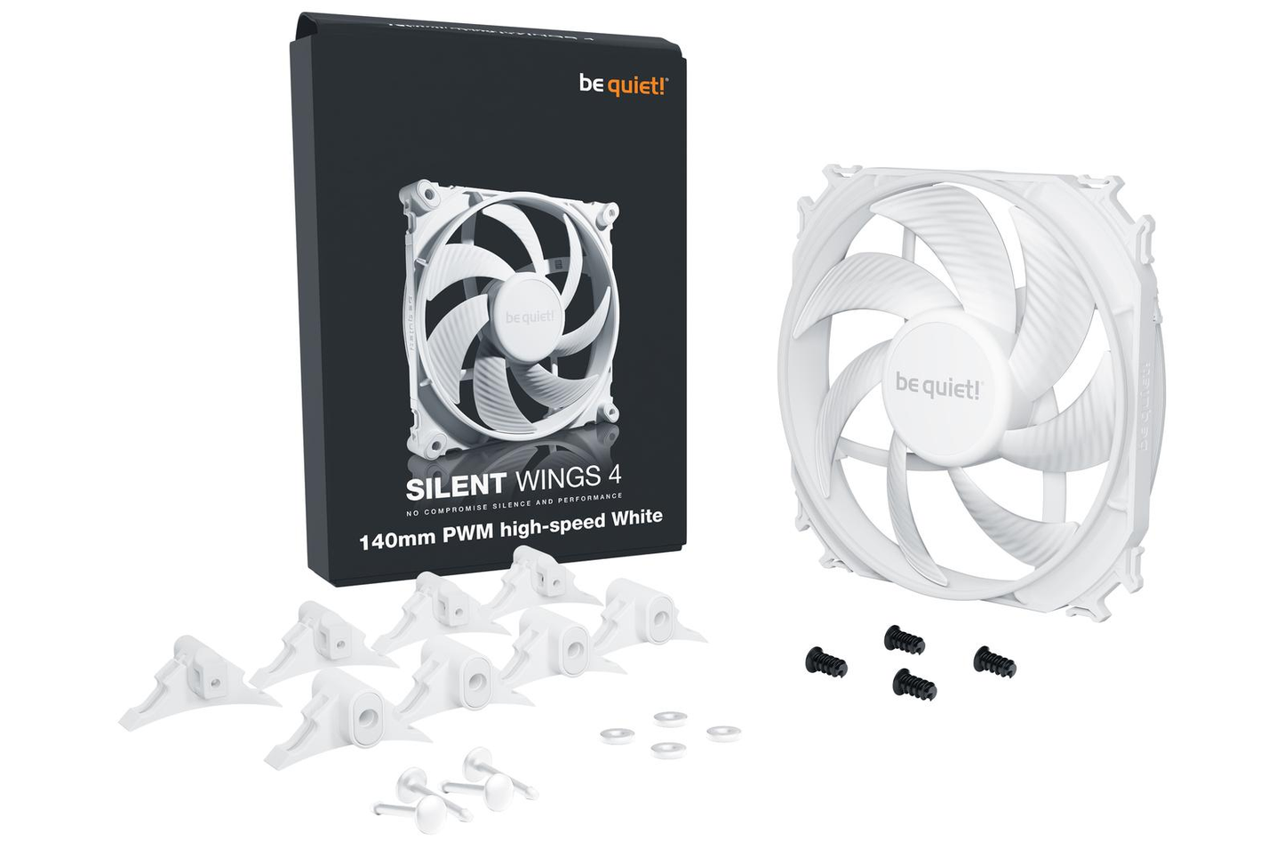 be quiet! Fan BL117 Silent Wings 4 140mm PWM high-speed White Retail