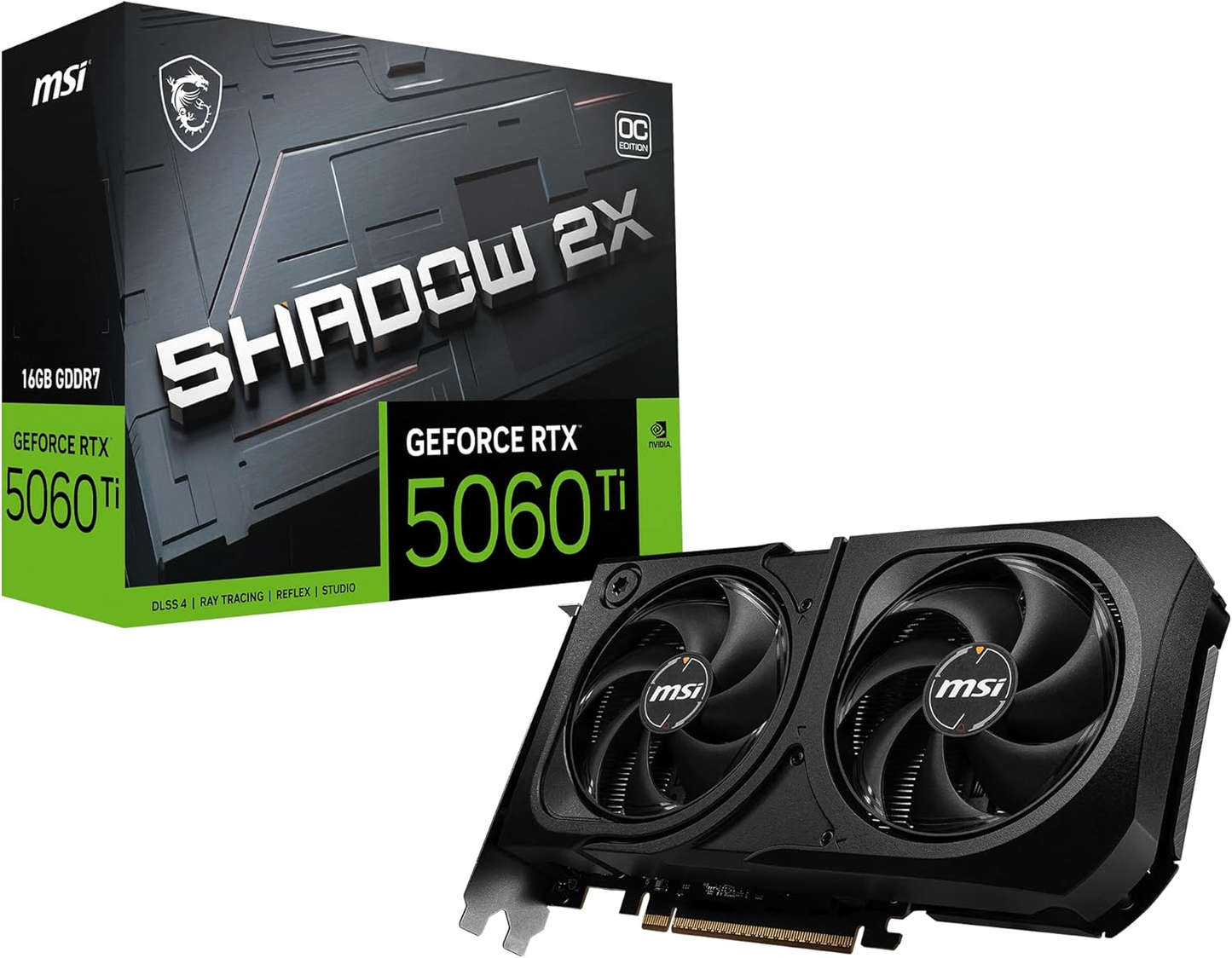 MSI GeForce RTX 5060 Ti 16G VENTUS 2X OC BLACK PLUS 16GB GDDR7 128bit