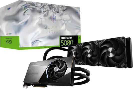 MSI GeForce RTX 5080 16G SUPRIM LIQUID SOC 16 GB GDDR7 256bit PCIE