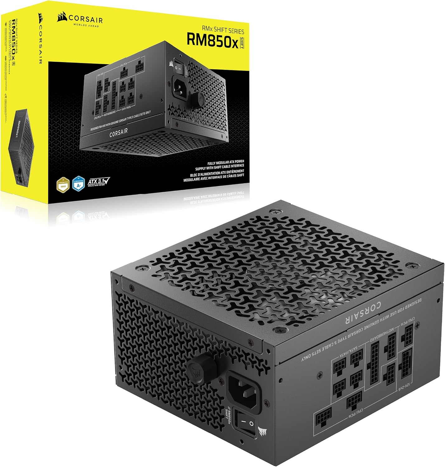 Corsair CP-9020299-NA RM850x 850W ATX3.1 Cybenetics Gold Fully Modular