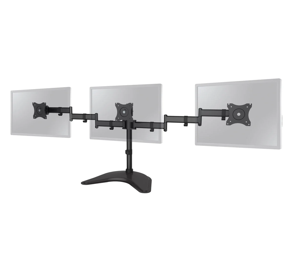 SIIG CE-MT1V12-S1 Articulated Freestanding Triple Monitor Desk Stand 13-27