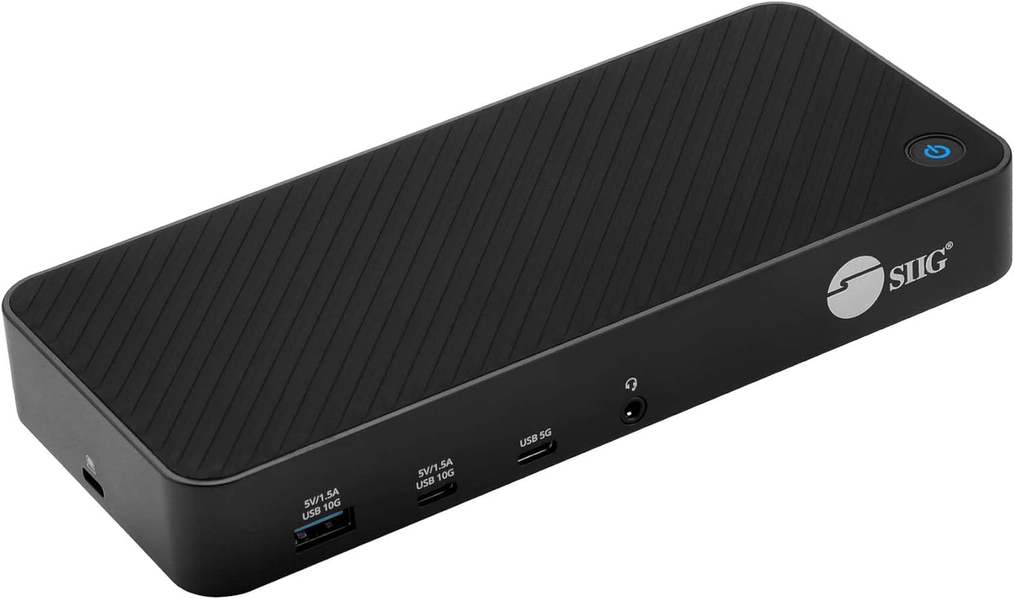 SIIG JU-DK0P11-S1 Triple Hybrid 4K Video Docking Station with PD Charging