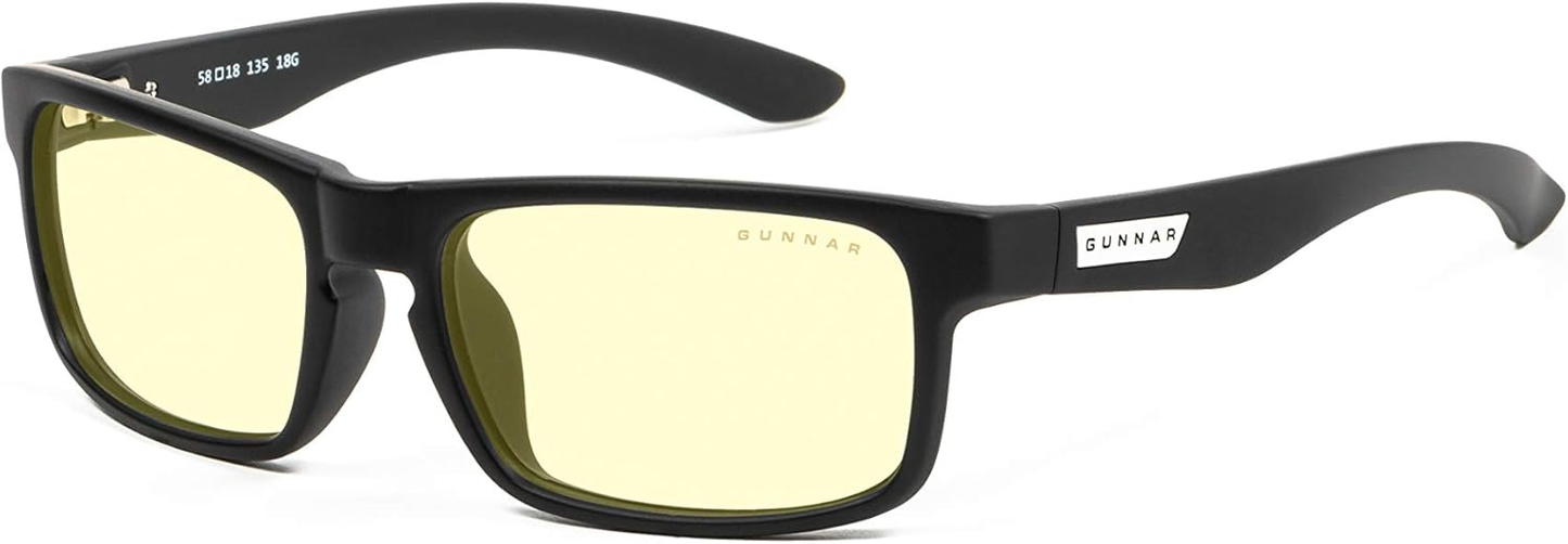 Gunnar Optiks ENI-00101 ENIGMA onyx FRAME amber LENS