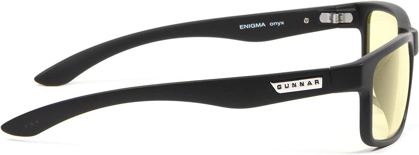 Gunnar Optiks ENI-00101 ENIGMA onyx FRAME amber LENS