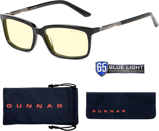 Gunnar Optiks HAU-00101-1.5 Haus Onyx Amber Reader+1.50