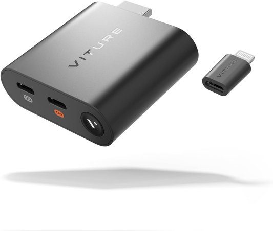 VITURE One-iPAdLmAd-Blk HDMI XR adapter + Lightning to Micro B Adapter