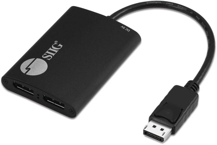 SIIG CE-DP0H11-S1 1x2 DP 1.2 to DisplayPort MST Hub- Multi Monitor Splitter