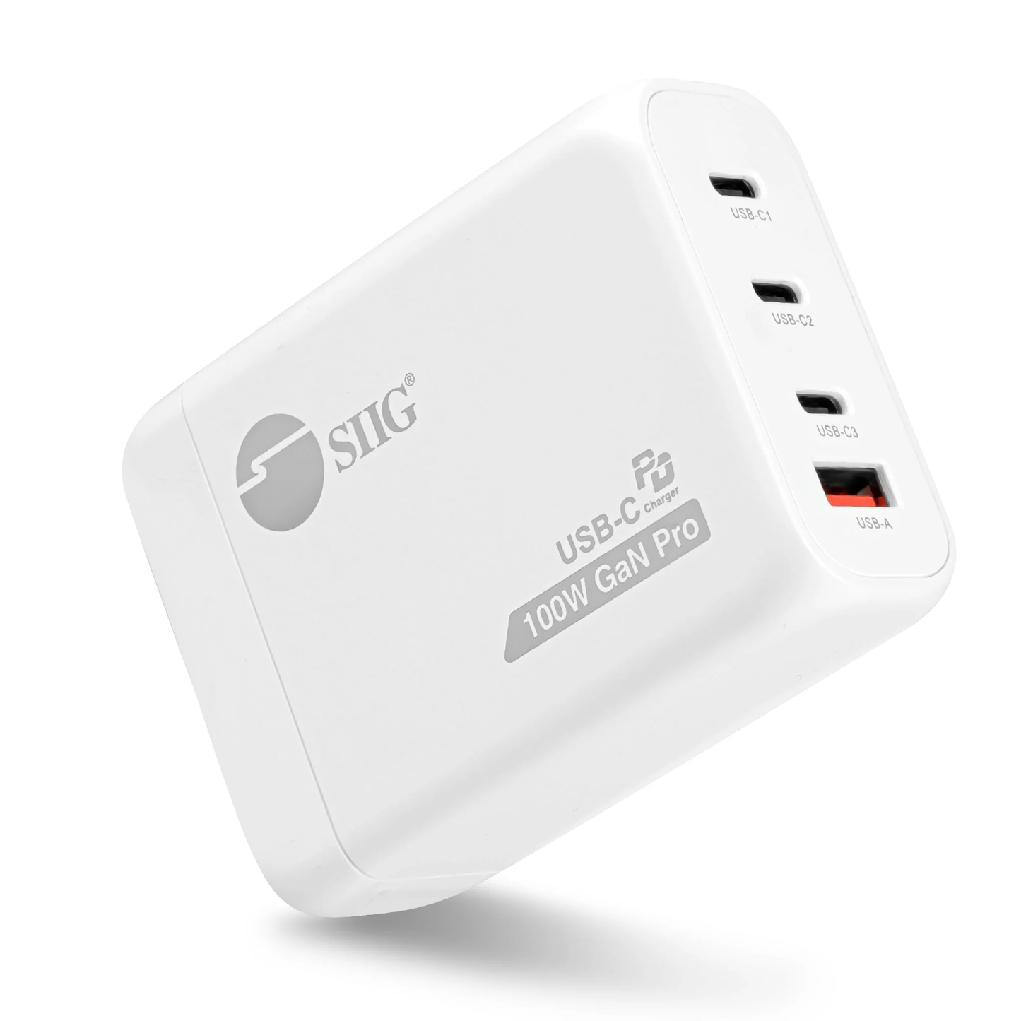 SIIG AC-PW2511-S1 100W GaN PD Combo Power Charger USB 3C1A White