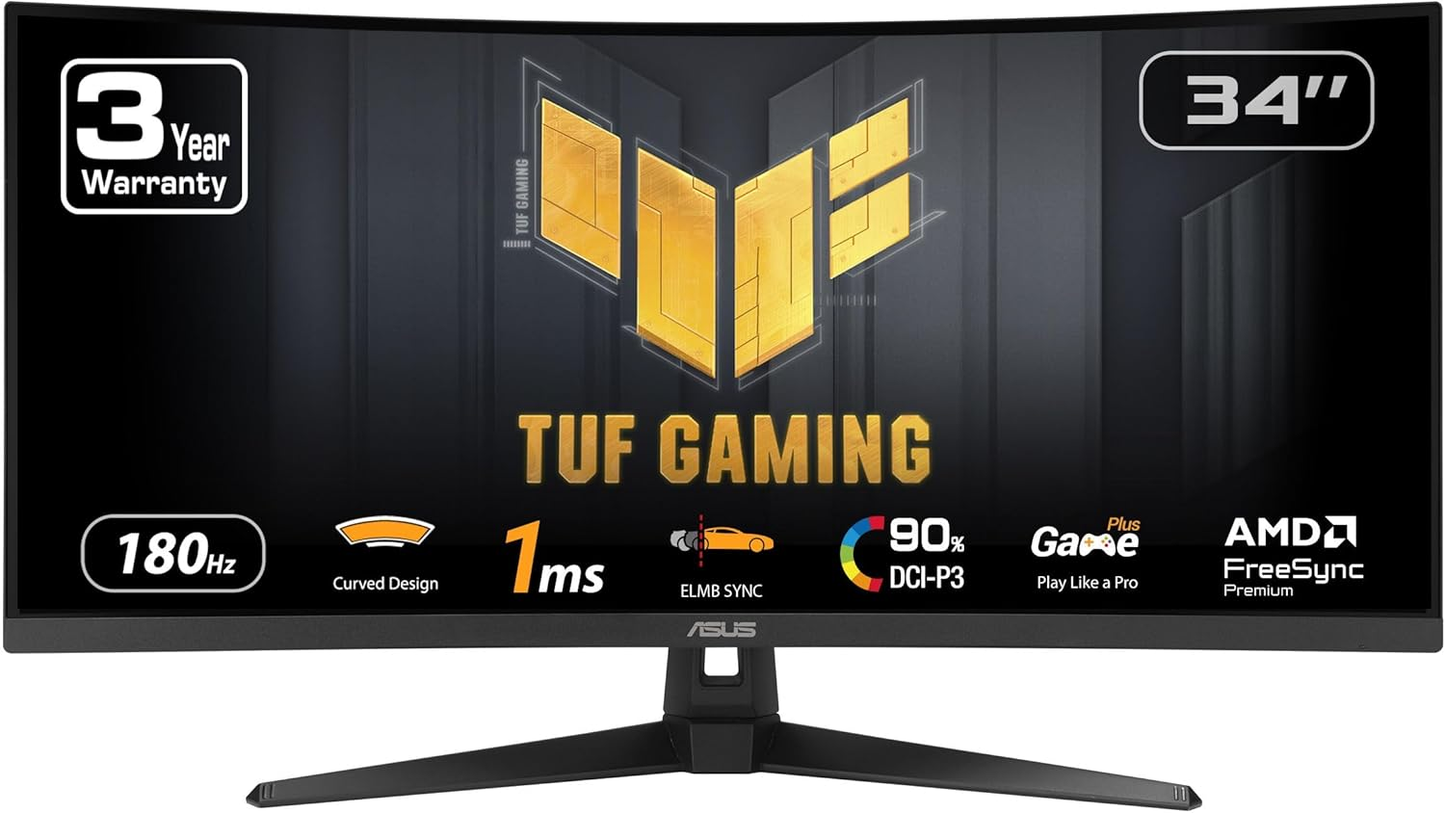 Asus VG34VQ3B 34 VA WQHD 3440x1440 21:9 1ms 180Hz 2xDP 2xHDMI 4xUSB SPK