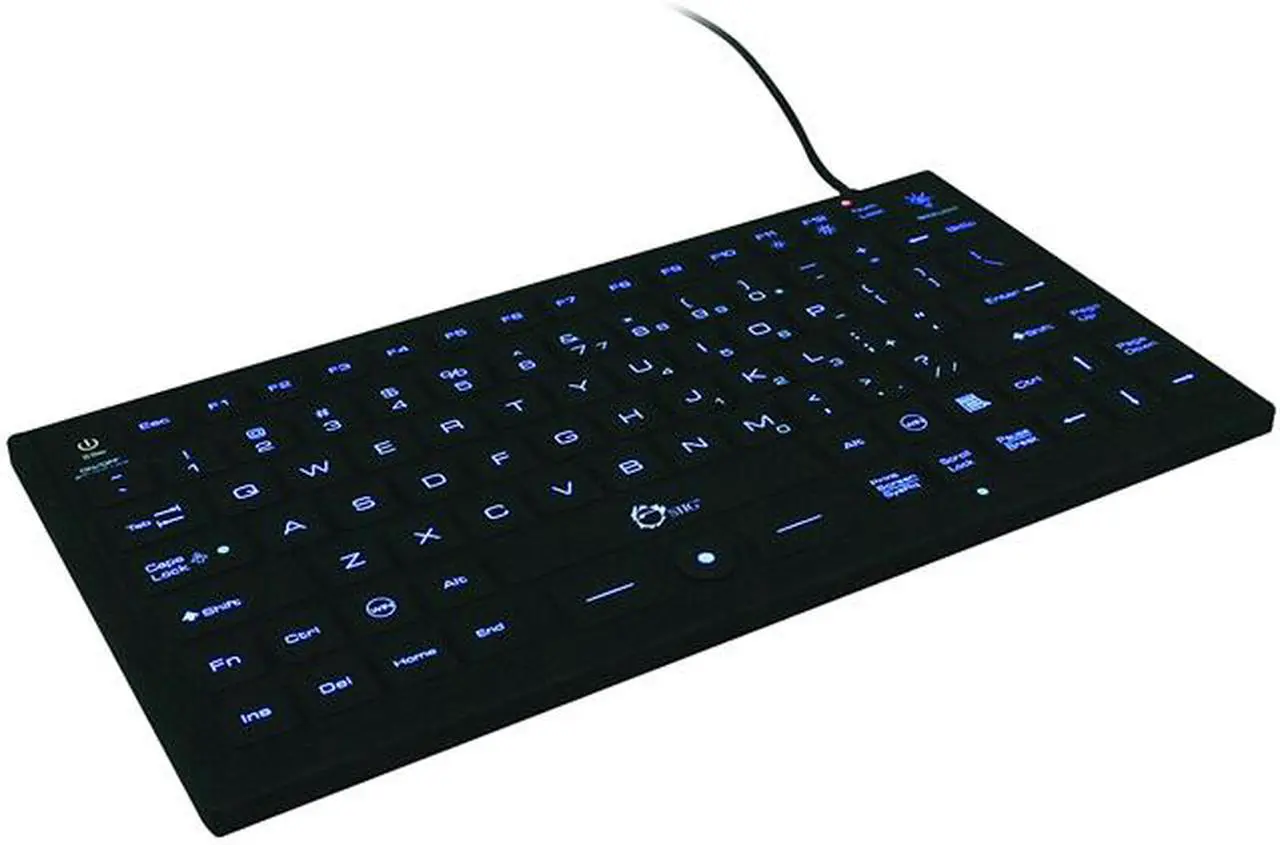 SIIG JK-US0911-S1 Industrial Medical Grade Washable Backlit Keyboard
