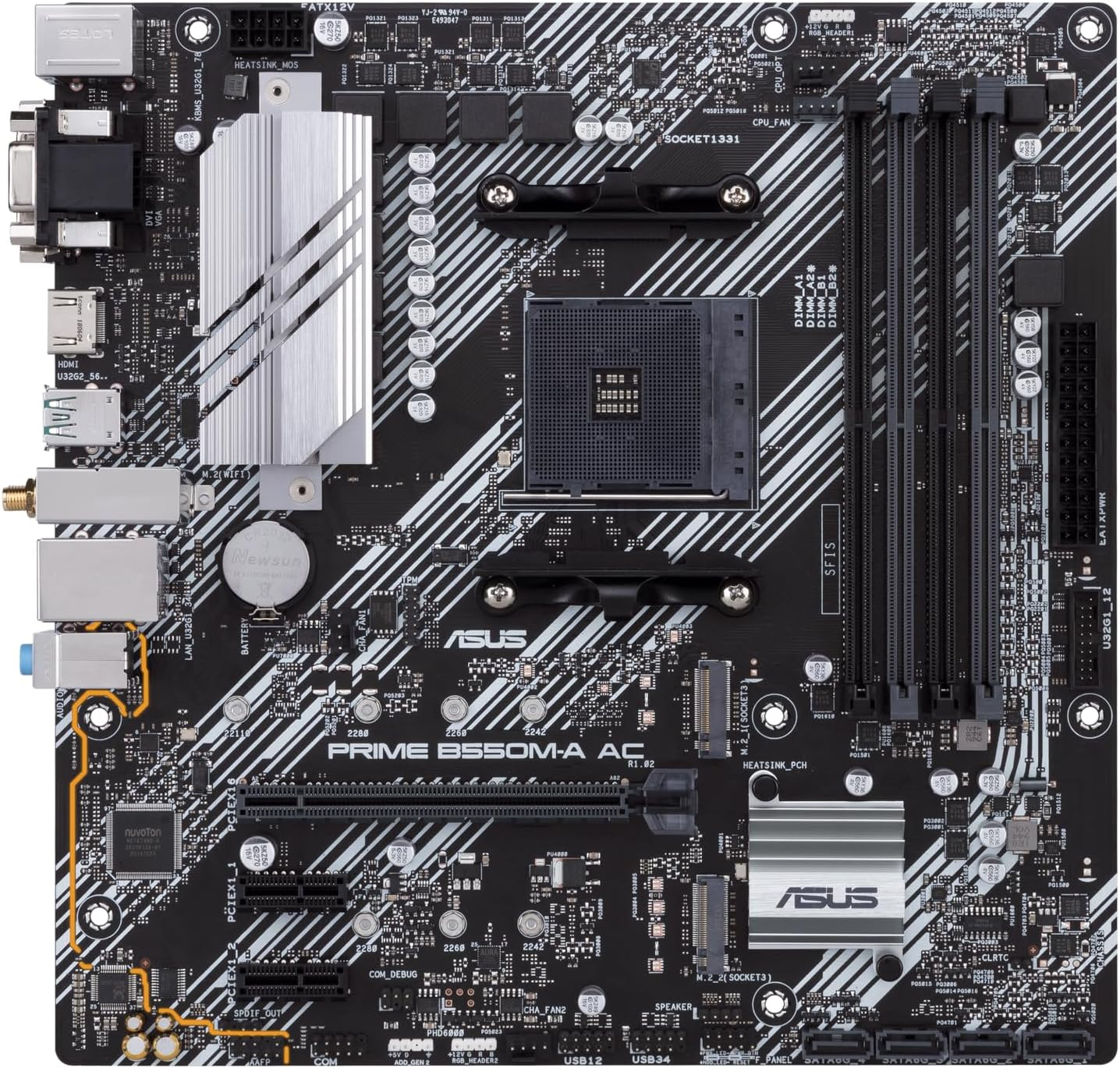 ASUS PRIME B550M-A AC AMD B550 AM4 Max.128GB DDR4 PCIe mATX