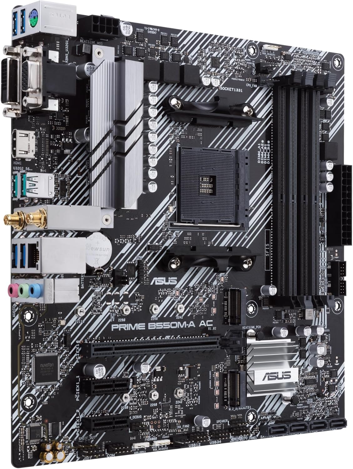 ASUS PRIME B550M-A AC AMD B550 AM4 Max.128GB DDR4 PCIe mATX