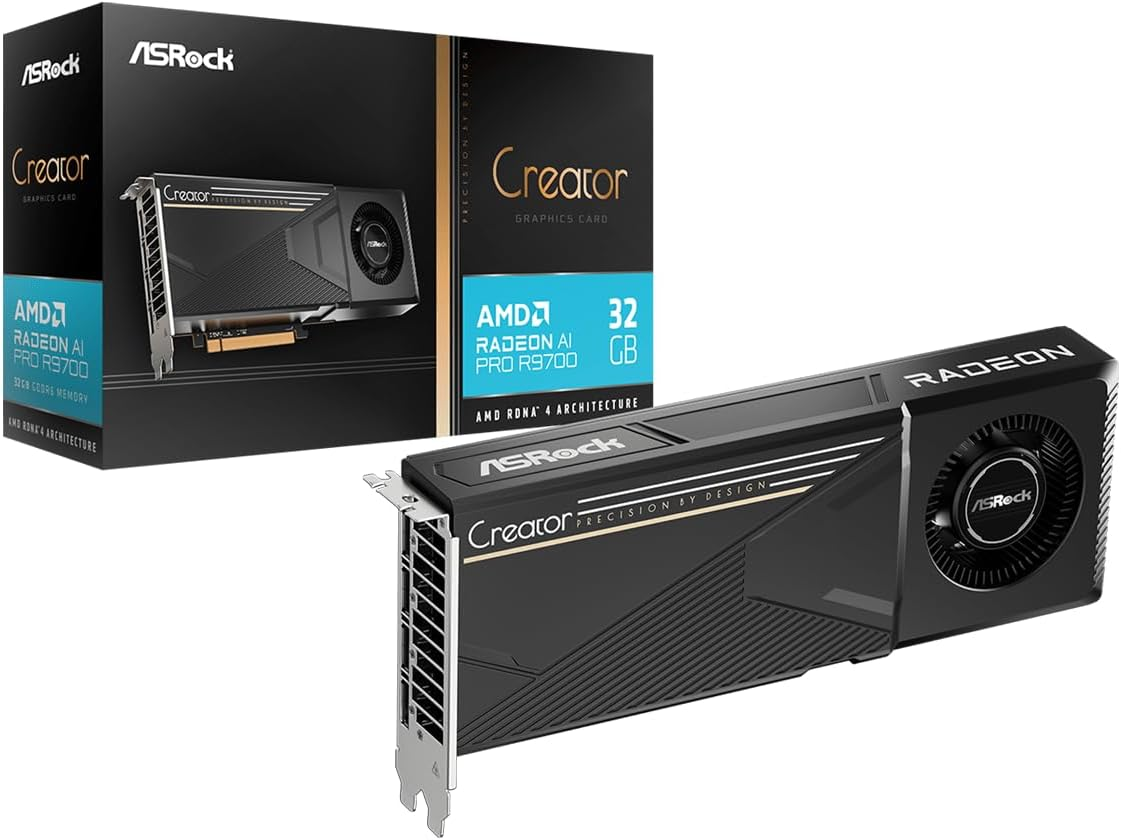 ASRock R9700 CT 32G Radeon AI PRO R9700 Creator 32GB 32G GDDR6 256B