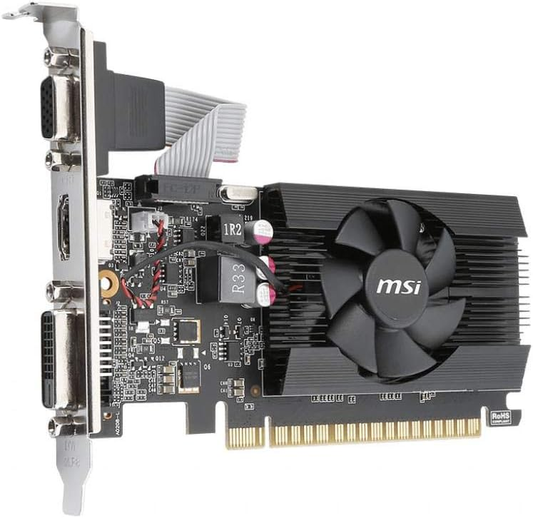 MSI GT 710 2GD3 LP GT710 2G DDR3 OC 64B DL-DVID HDMI D-Sub
