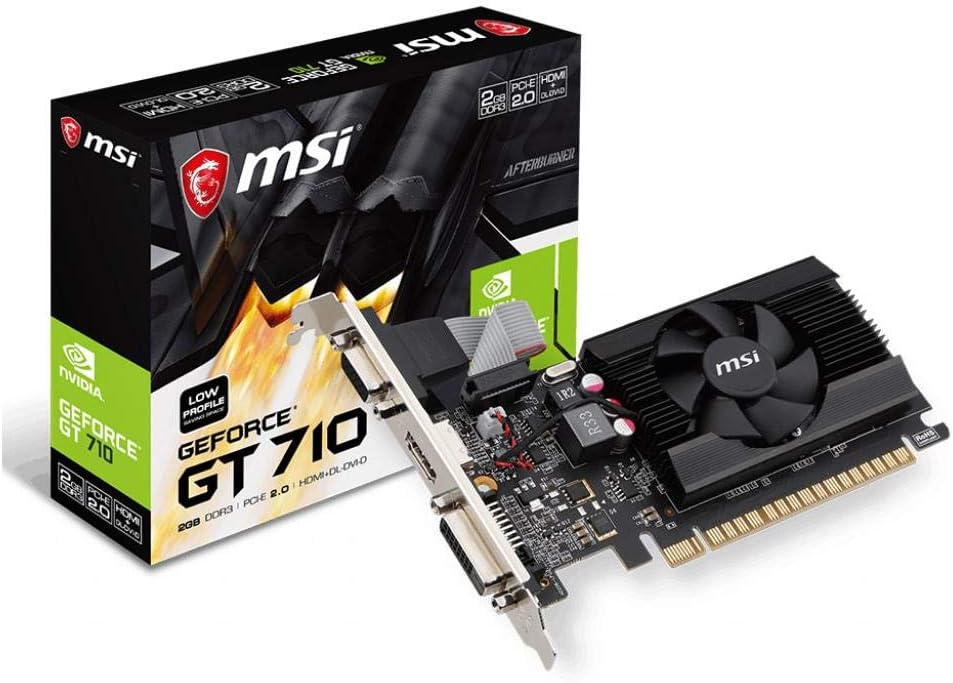 MSI GT 710 2GD3 LP GT710 2G DDR3 OC 64B DL-DVID HDMI D-Sub