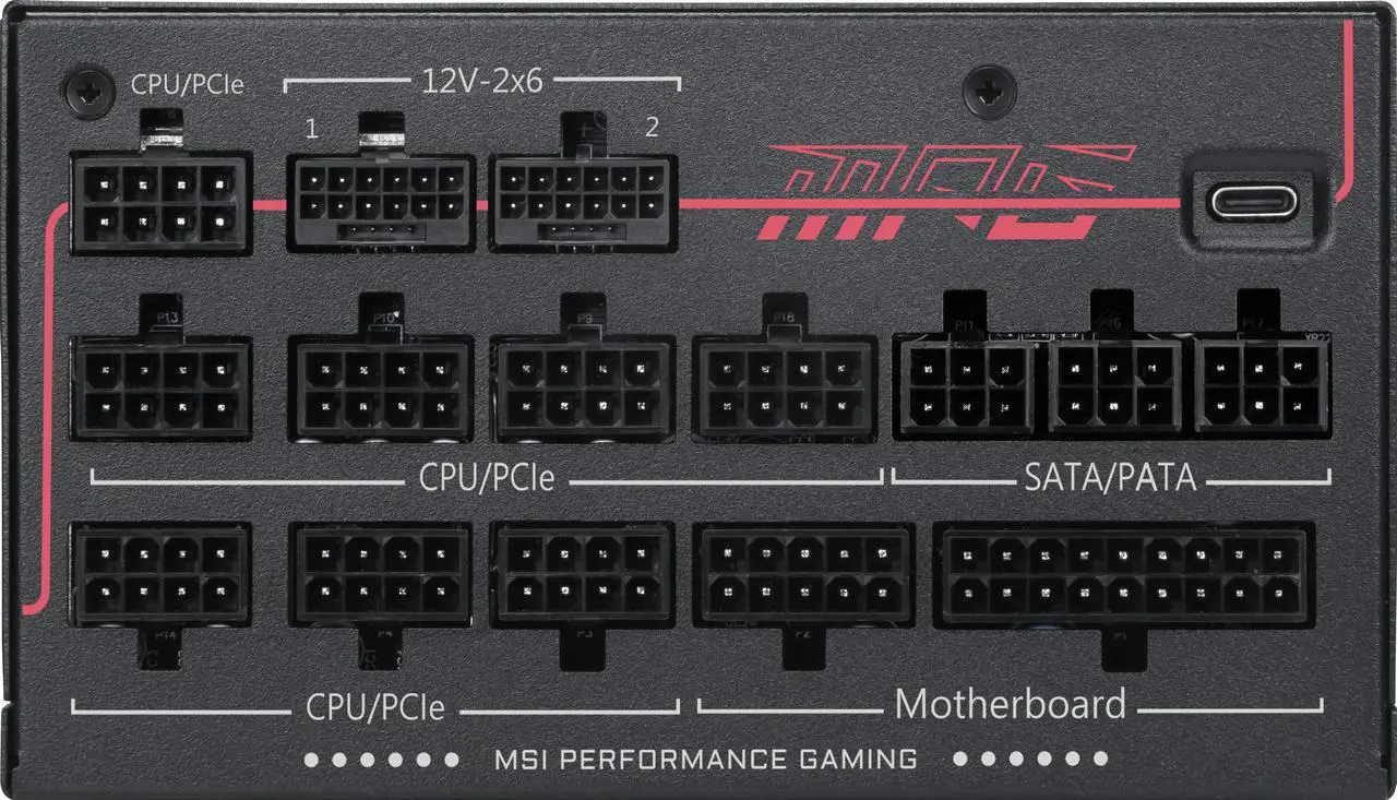 MSI MPG Ai1300TS PCIE5 1300W APFC 80+Titanium Fully-Modular ATX 12V