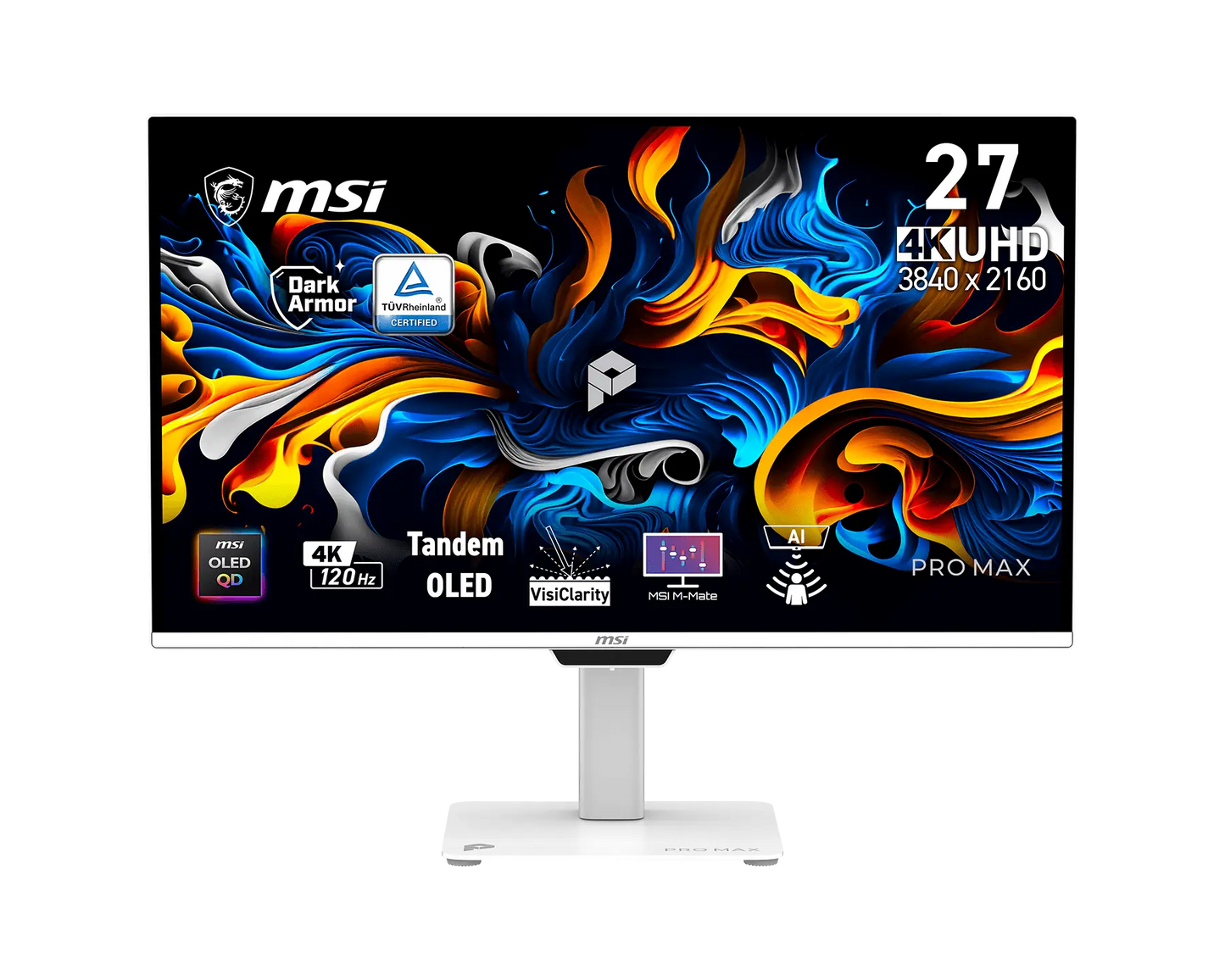 MSI MN PRO MAX 271UPXW12G 27 QDOLED 3840x2160 16:9 0.03ms 120Hz 2xHDMI DP SPK