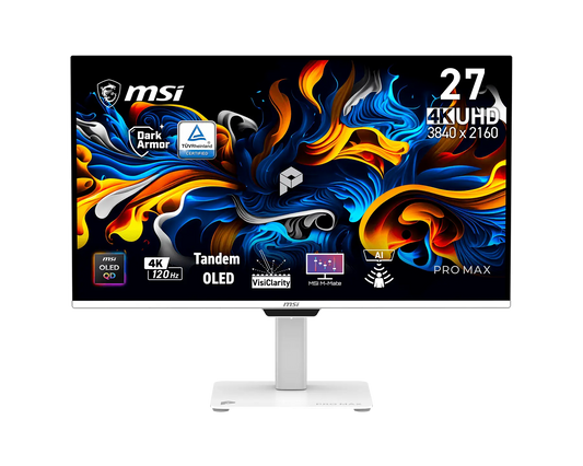 MSI MN PRO MAX 271UPXW12G 27 QDOLED 3840x2160 16:9 0.03ms 120Hz 2xHDMI DP SPK